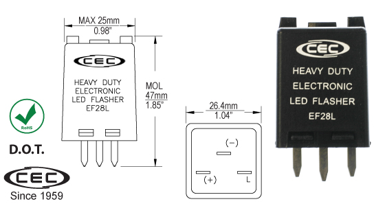 CEC Industries EF28L LED Flasher 